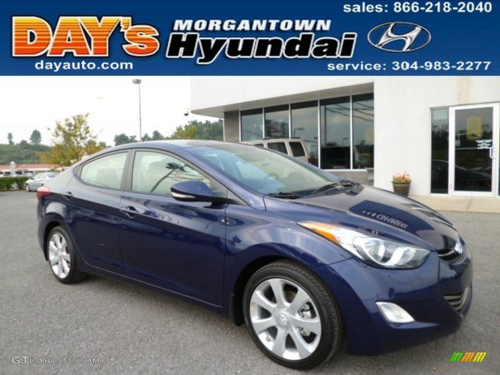 2013 Elantra Limited - Indigo Night / Gray photo #1