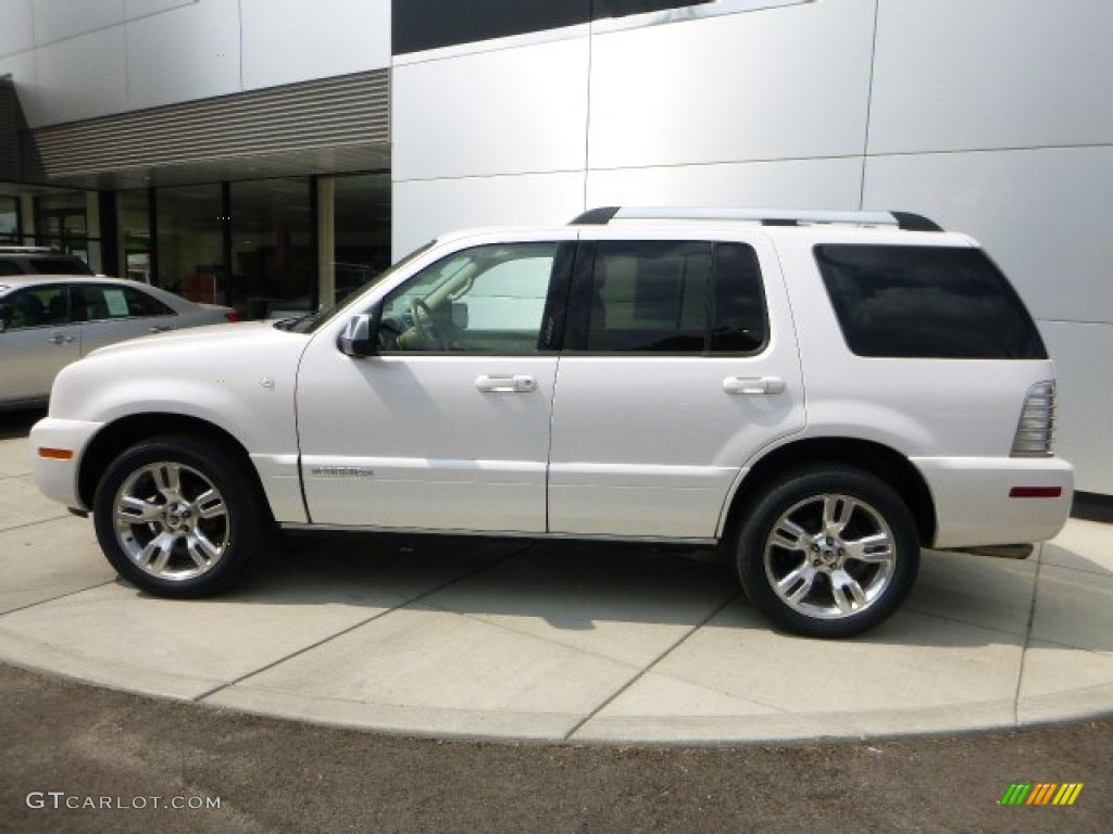 White Platinum Tri-Coat Metallic 2010 Mercury Mountaineer V8 Premier AWD Exterior Photo #85622947