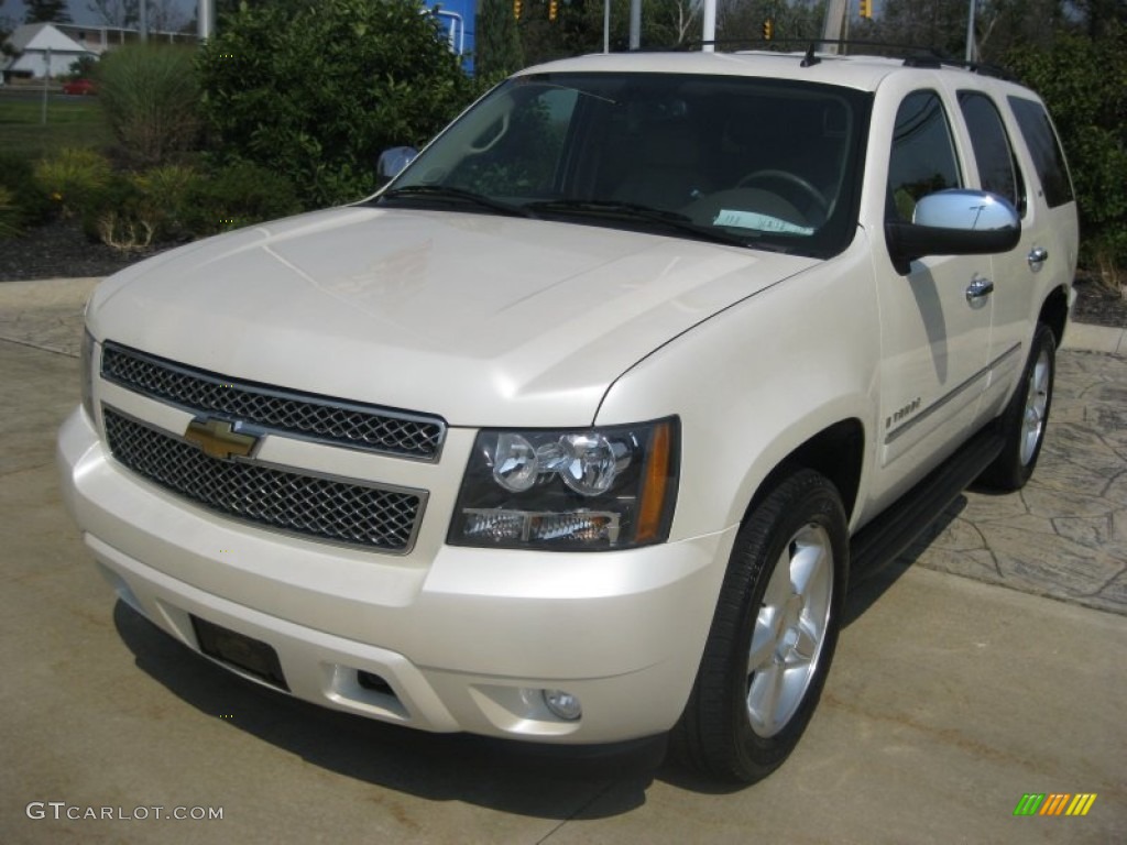 2009 Tahoe LTZ 4x4 - White Diamond Tricoat / Light Cashmere photo #1