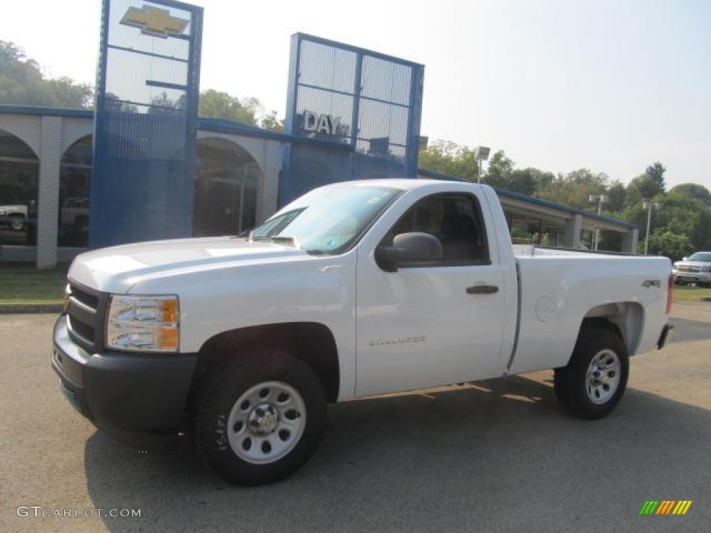 2013 Silverado 1500 Work Truck Regular Cab 4x4 - Summit White / Ebony photo #1