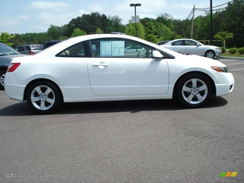 2007 Civic EX Coupe - Taffeta White / Ivory photo #7