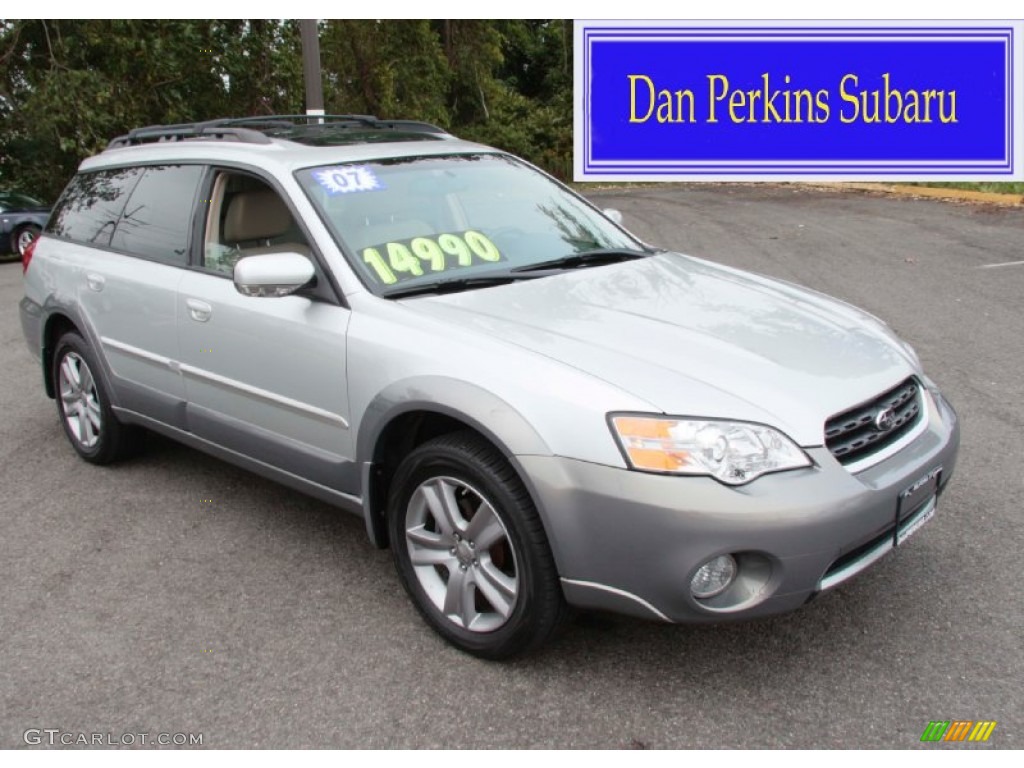 2007 Outback 3.0R L.L.Bean Edition Wagon - Brilliant Silver Metallic / Taupe Leather photo #1