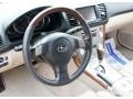 2007 Subaru Outback Taupe Leather Interior Steering Wheel Photo