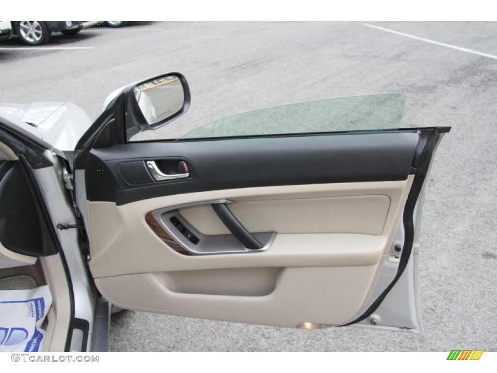 2007 Subaru Outback 3.0R L.L.Bean Edition Wagon Taupe Leather Door Panel Photo #85626100