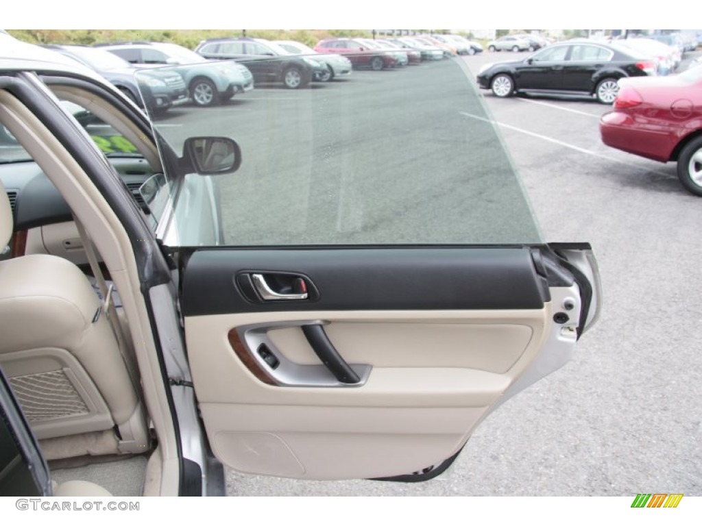 2007 Subaru Outback 3.0R L.L.Bean Edition Wagon Taupe Leather Door Panel Photo #85626124