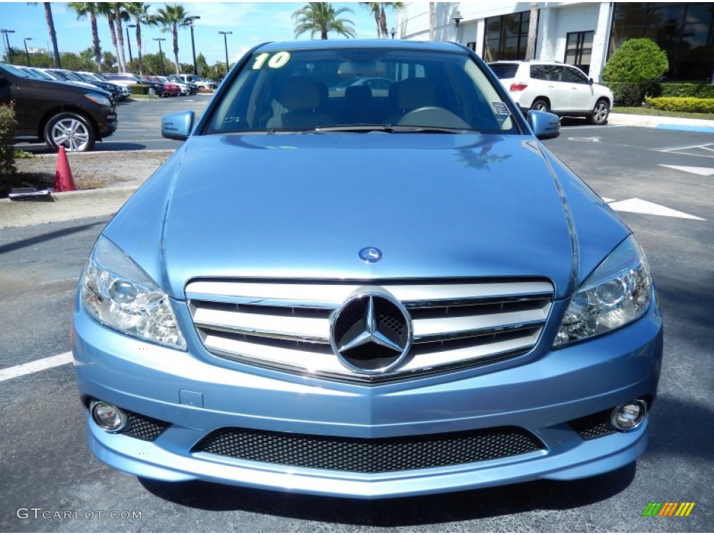 2010 C 300 Sport - Quartz Blue Metallic / Almond/Mocha photo #2