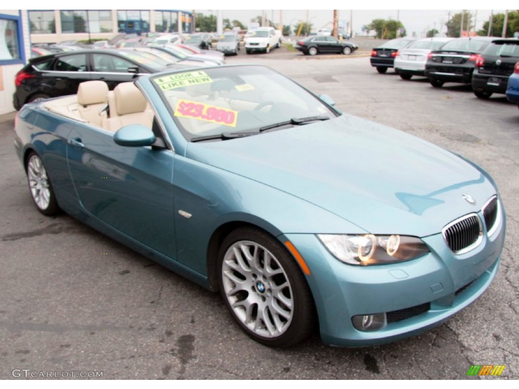 2008 3 Series 328i Convertible - Atlantic Blue Metallic / Cream Beige photo #4