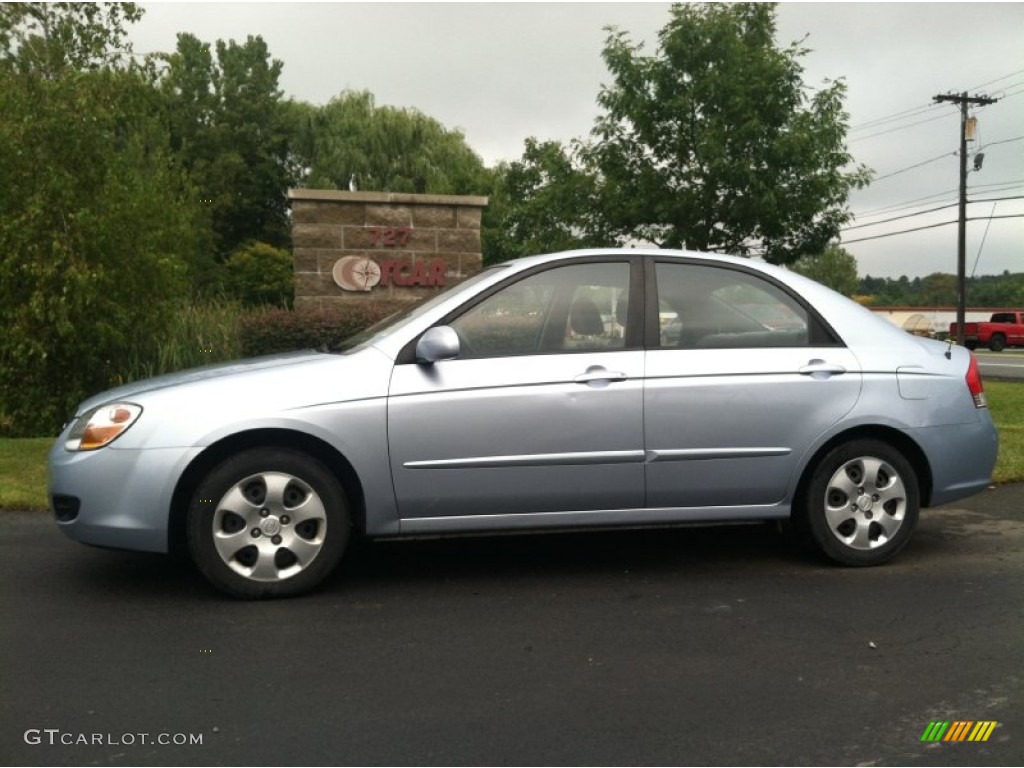 2008 Spectra LX Sedan - Ice Blue / Beige photo #1