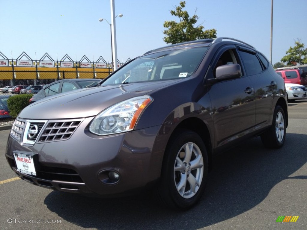 2008 Rogue SL AWD - Iridium Graphite Metallic / Black/Red photo #1