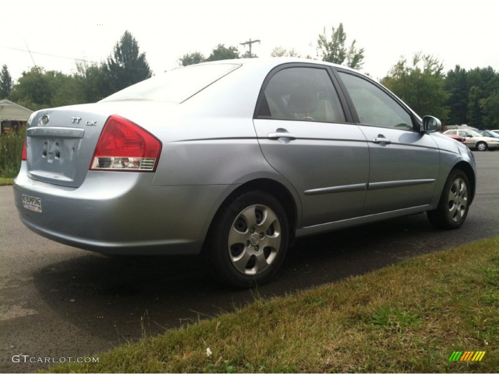 2008 Spectra LX Sedan - Ice Blue / Beige photo #5