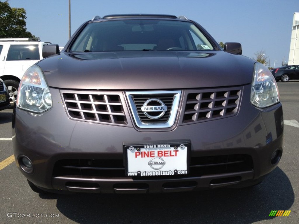 2008 Rogue SL AWD - Iridium Graphite Metallic / Black/Red photo #2