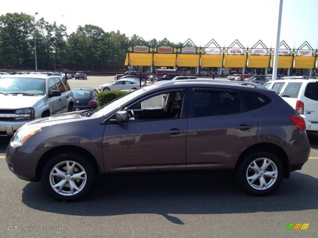 2008 Rogue SL AWD - Iridium Graphite Metallic / Black/Red photo #4