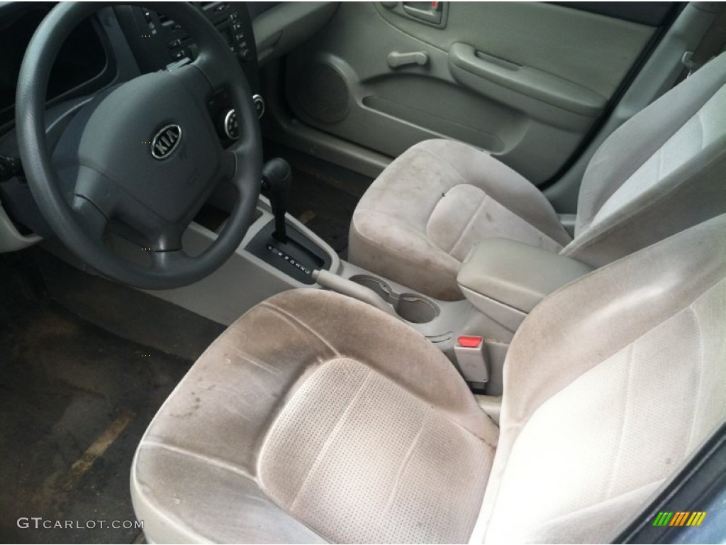 2008 Spectra LX Sedan - Ice Blue / Beige photo #9