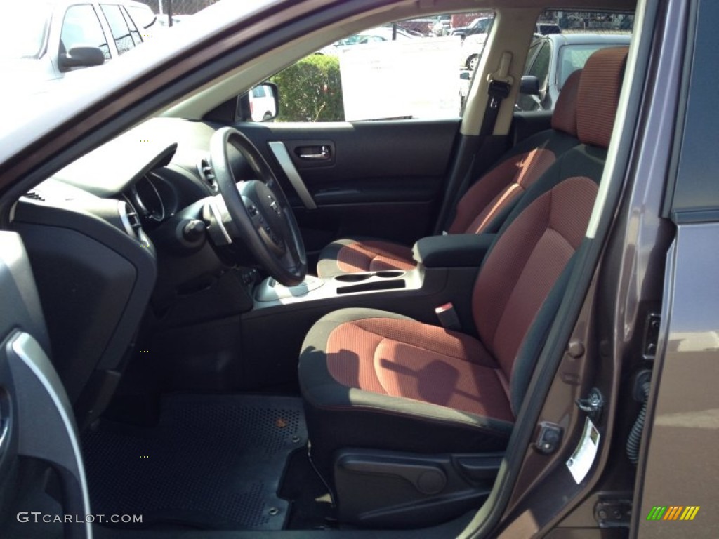 2008 Rogue SL AWD - Iridium Graphite Metallic / Black/Red photo #11