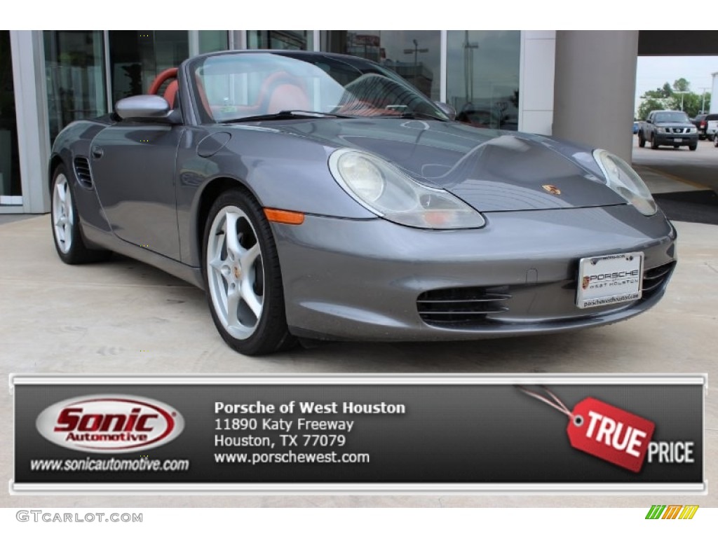 2003 Boxster  - Seal Grey Metallic / Boxster Red photo #1