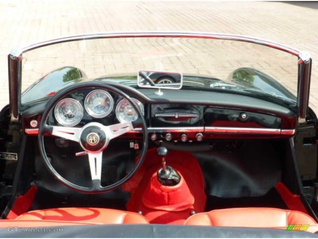 1963 Alfa Romeo Giulia Spider Red Dashboard Photo #85631195