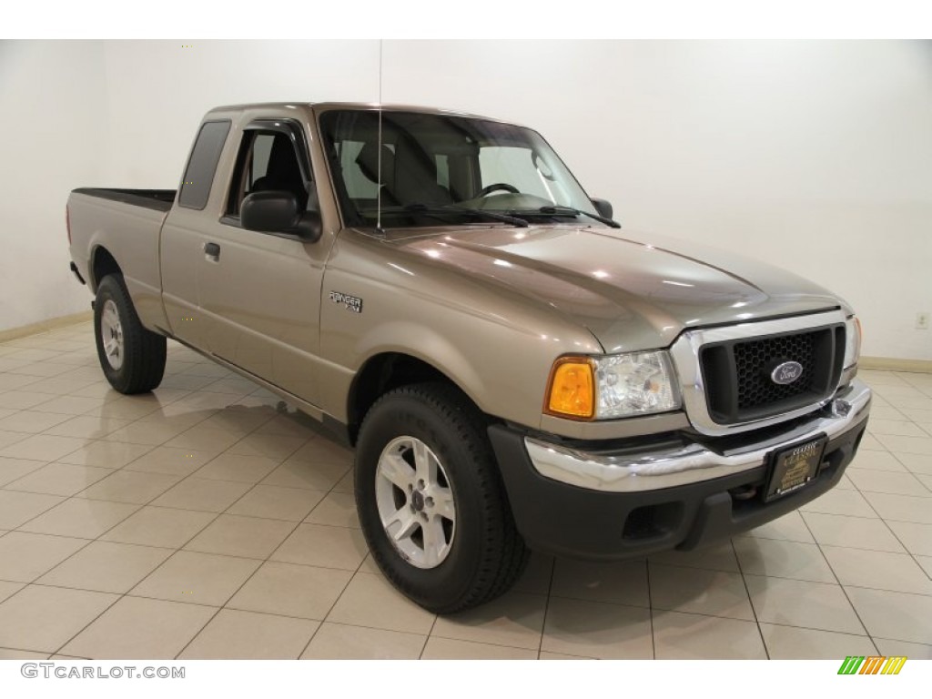 2004 Ranger XLT SuperCab 4x4 - Arizona Beige Metallic / Black/Medium Pebble photo #1