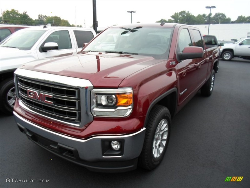 2014 Sierra 1500 SLE Crew Cab 4x4 - Sonoma Red Metallic / Jet Black photo #1