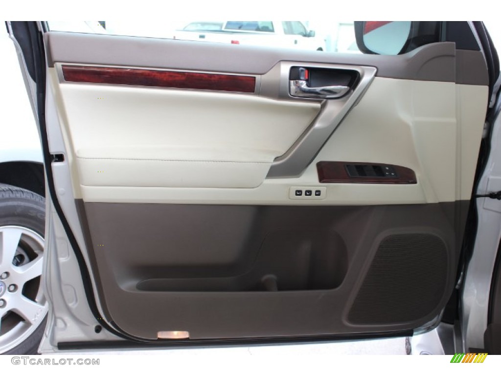 2012 Lexus GX 460 Premium Ecru/Auburn Bubinga Door Panel Photo #85635046