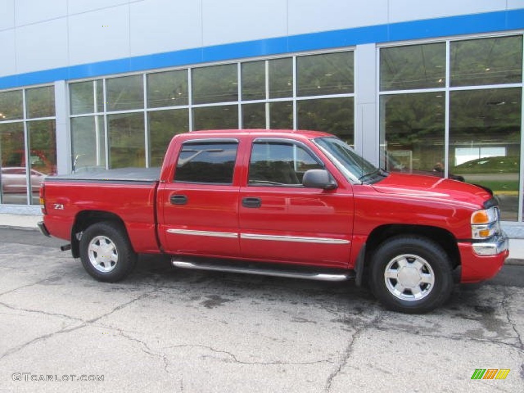 2006 Sierra 1500 SLE Crew Cab 4x4 - Fire Red / Dark Pewter photo #2
