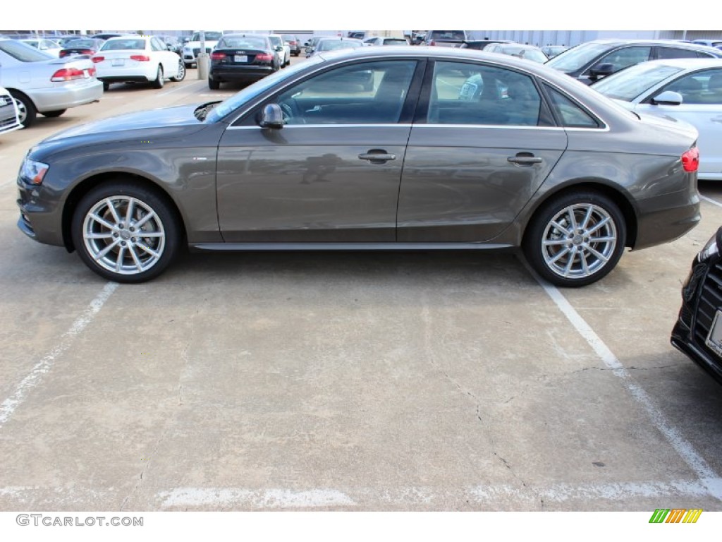 2014 A4 2.0T quattro Sedan - Dakota Grey Metallic / Chestnut Brown/Black photo #4