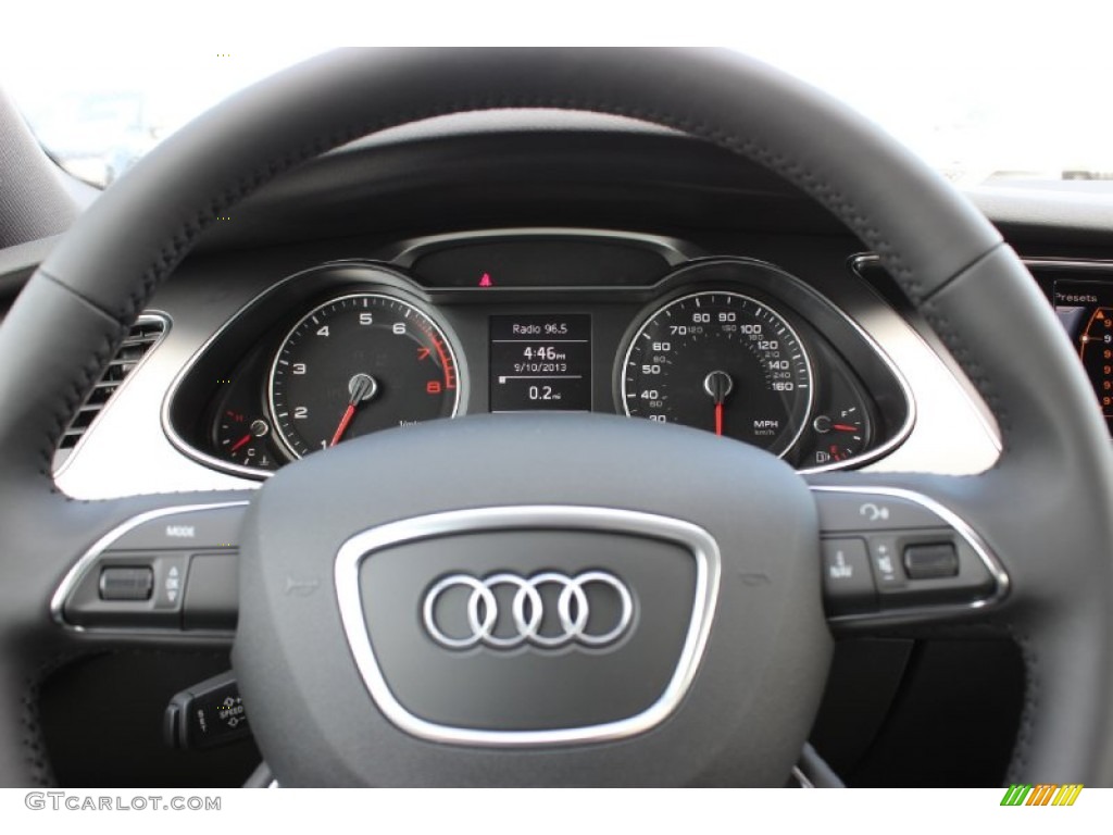 2014 Audi A4 2.0T quattro Sedan Chestnut Brown/Black Steering Wheel Photo #85637203