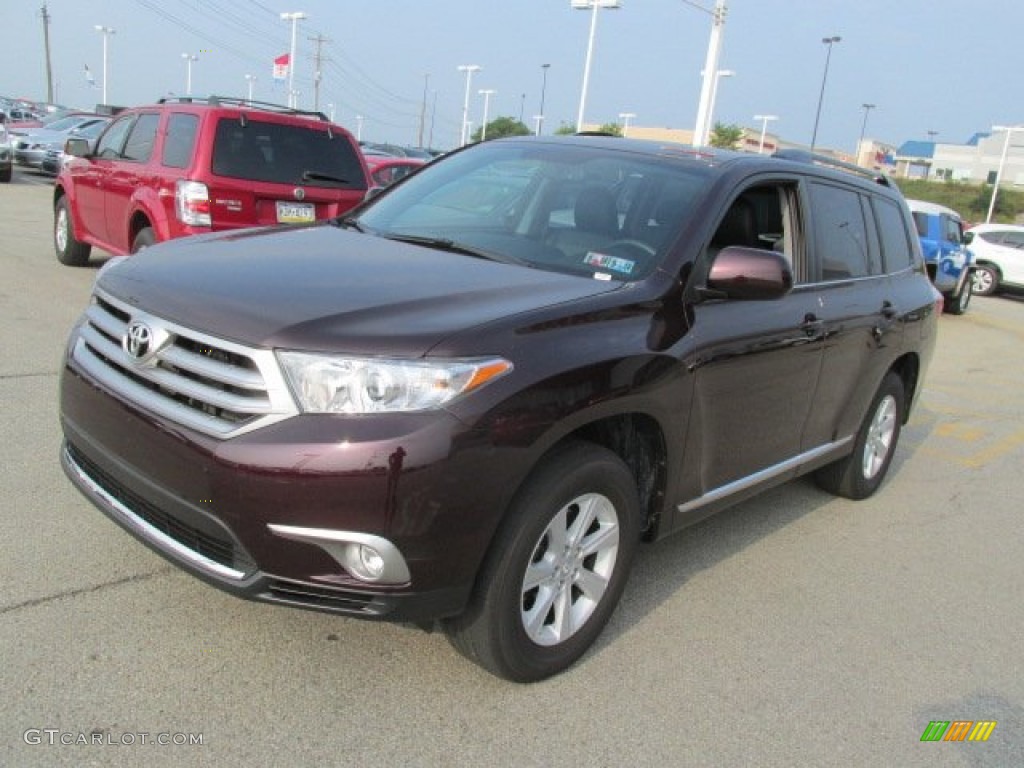 Sizzling Crimson Mica 2013 Toyota Highlander SE 4WD Exterior Photo #85638265