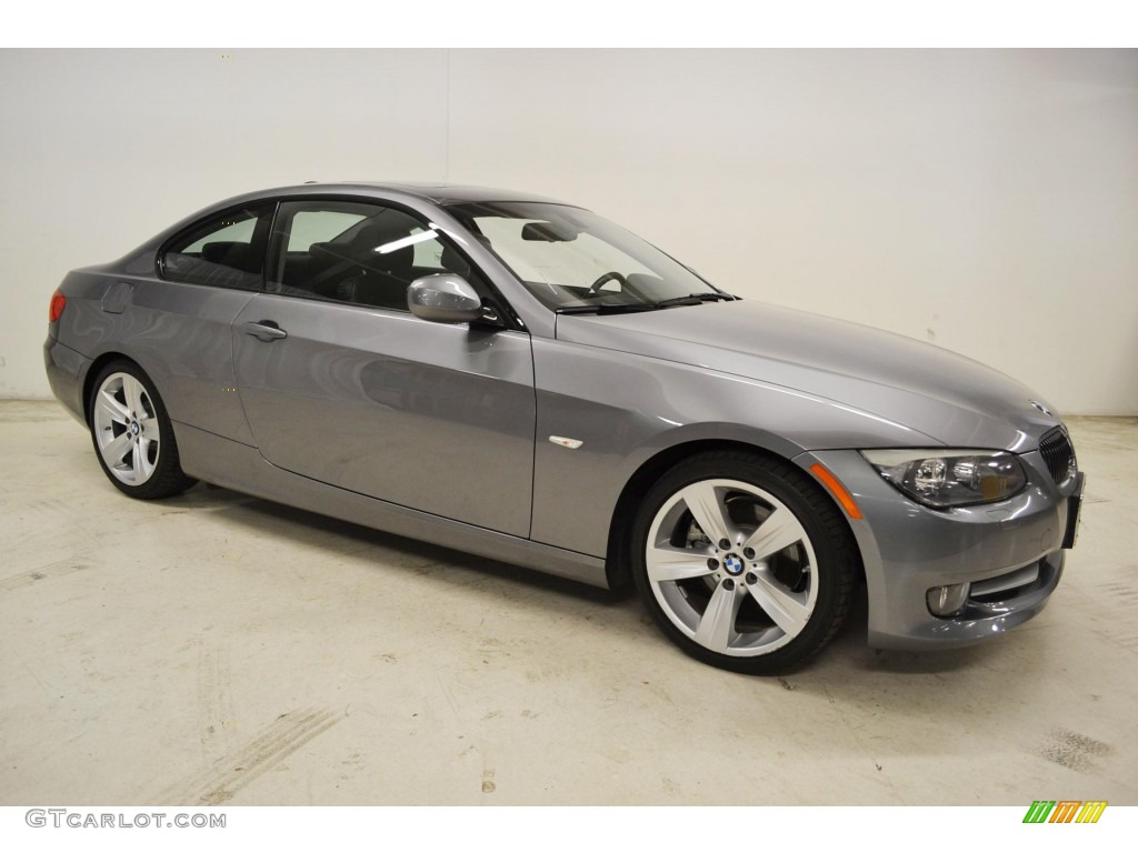 2011 3 Series 328i Coupe - Space Gray Metallic / Black photo #2