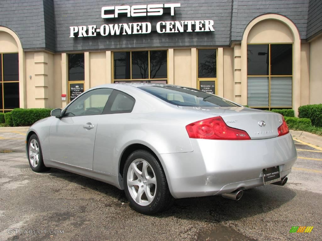 2007 G 35 Coupe - Liquid Platinum Metallic / Graphite Black photo #5