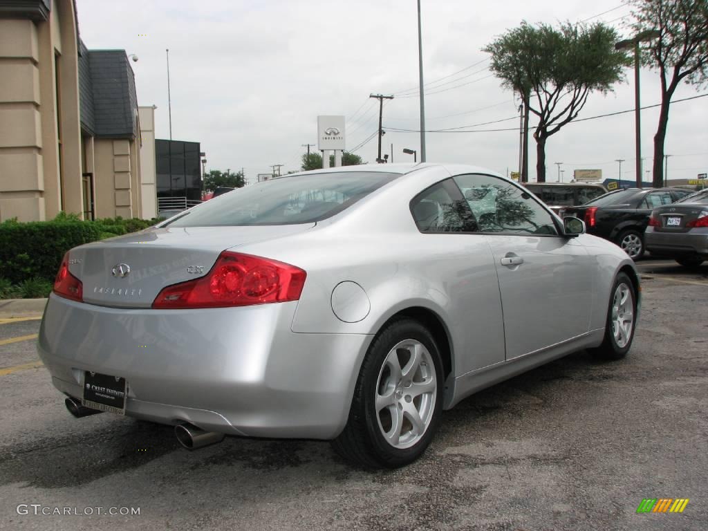 2007 G 35 Coupe - Liquid Platinum Metallic / Graphite Black photo #6