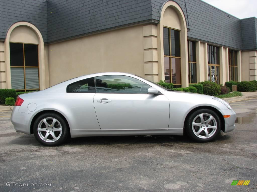 2007 G 35 Coupe - Liquid Platinum Metallic / Graphite Black photo #7