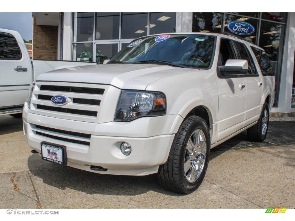 2010 Expedition EL Limited 4x4 - White Platinum Tri-Coat Metallic / Charcoal Black photo #1
