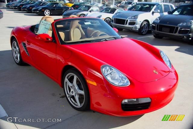 2008 Boxster  - Guards Red / Sand Beige photo #4