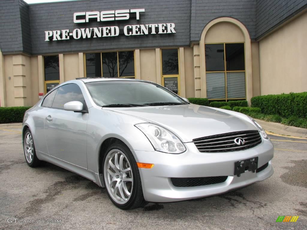 2007 G 35 Coupe - Liquid Platinum Metallic / Graphite Black photo #1