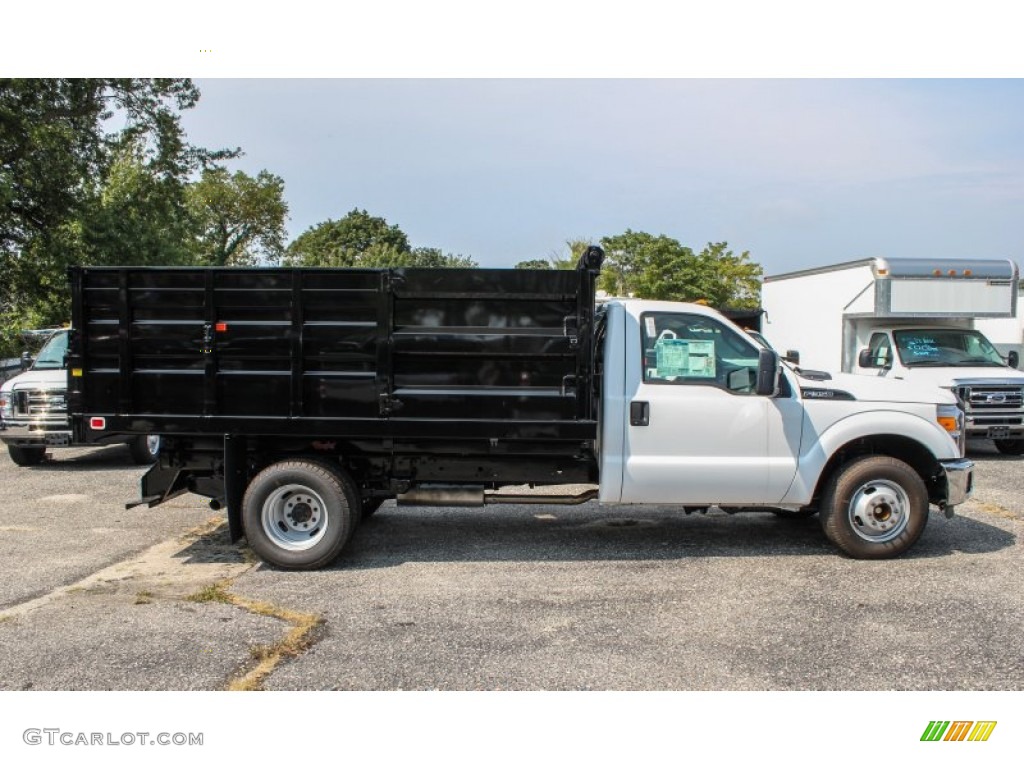 2013 F350 Super Duty XL Regular Cab Stake Truck - Oxford White / Steel photo #7