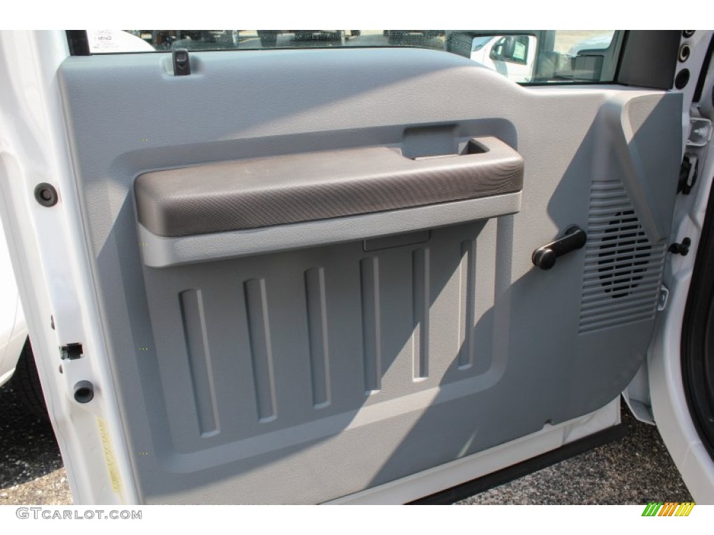 2013 F350 Super Duty XL Regular Cab Stake Truck - Oxford White / Steel photo #10