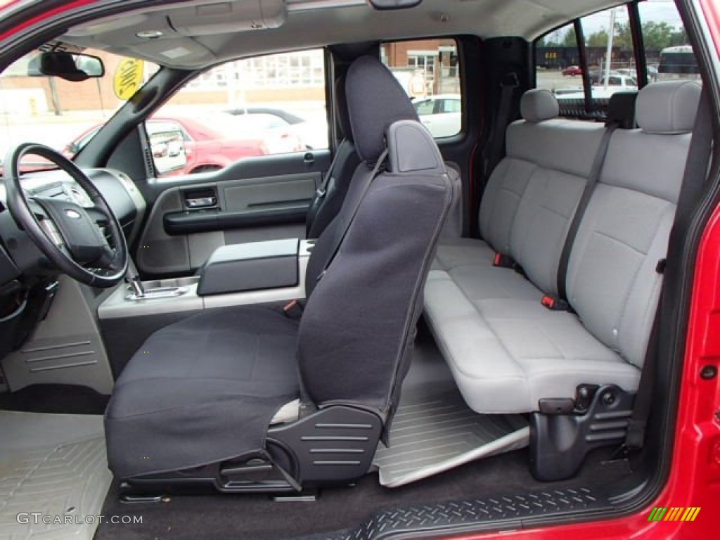 2005 F150 XLT SuperCab 4x4 - Bright Red / Medium Flint/Dark Flint Grey photo #12