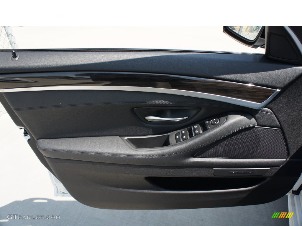 2014 BMW 5 Series 528i Sedan Black Door Panel Photo #85646633
