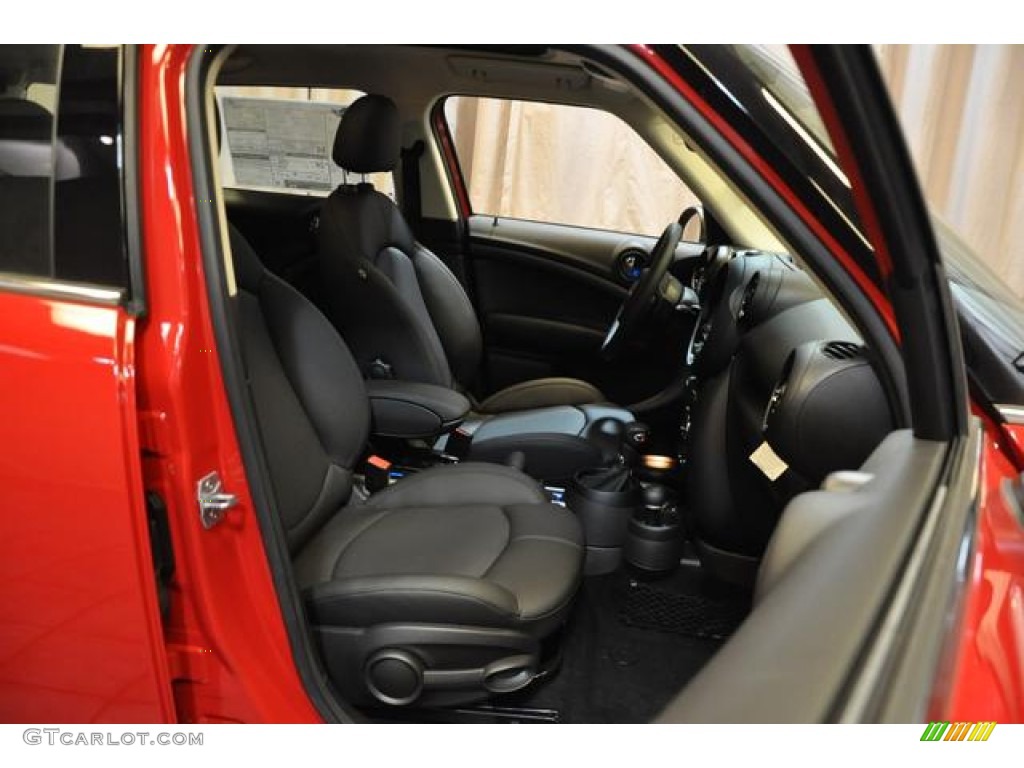 Carbon Black Interior 2014 Mini Cooper S Countryman All4 AWD Photo #85647134