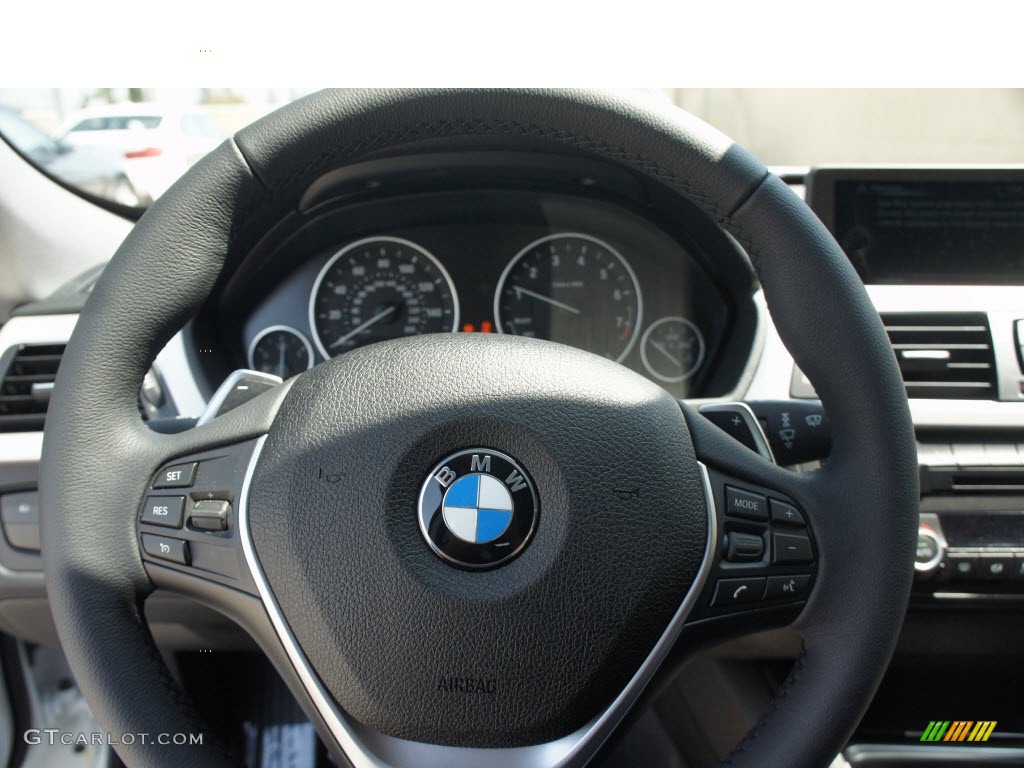 2014 BMW 3 Series 328i xDrive Gran Turismo Black Steering Wheel Photo #85647845