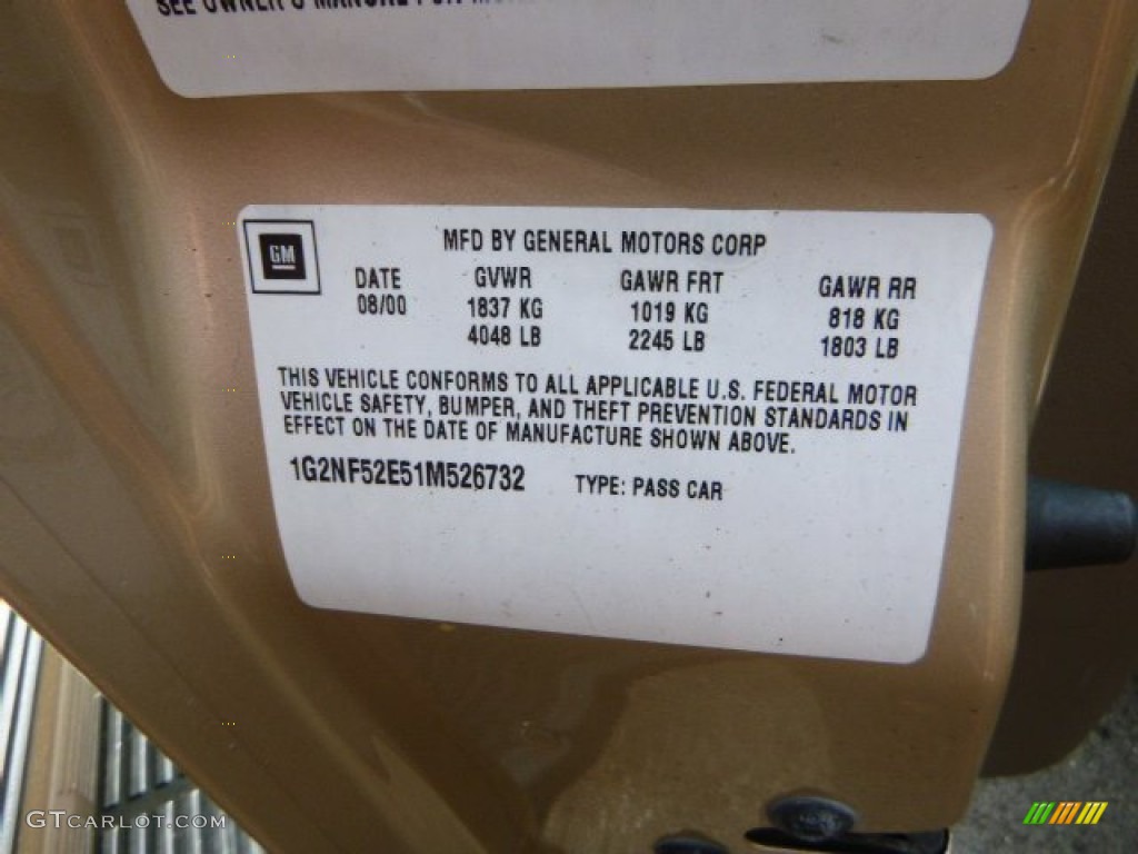 2001 Grand Am SE Sedan - Champagne Beige Metallic / Dark Taupe photo #14