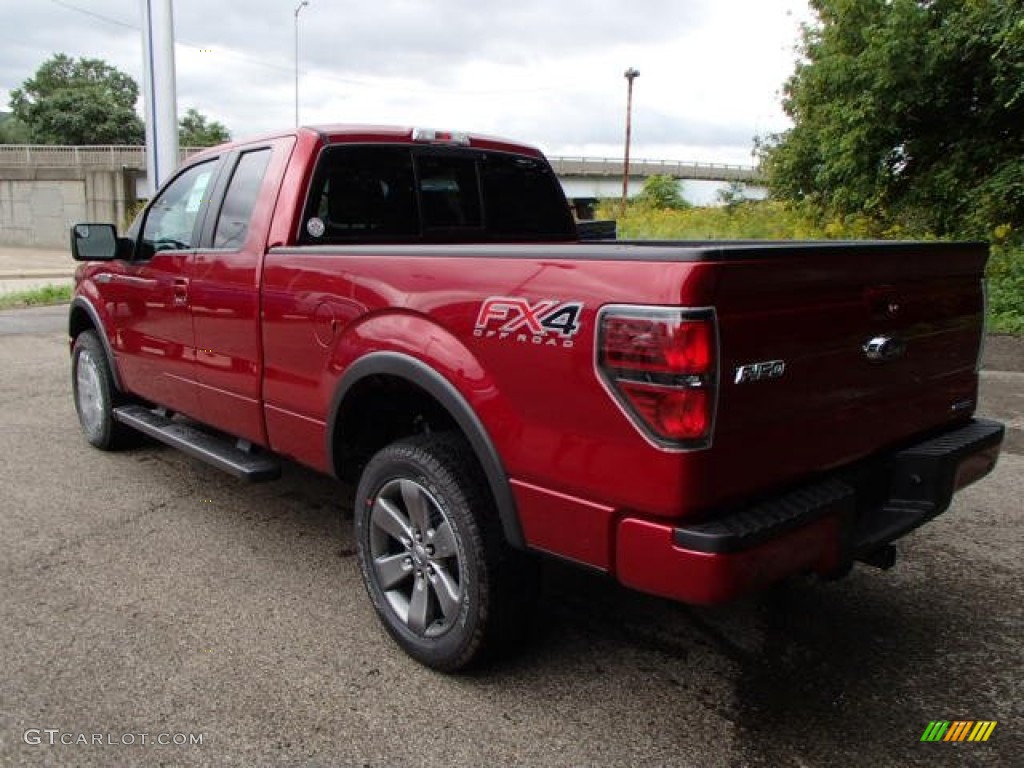 2013 F150 FX4 SuperCab 4x4 - Ruby Red Metallic / Black photo #6