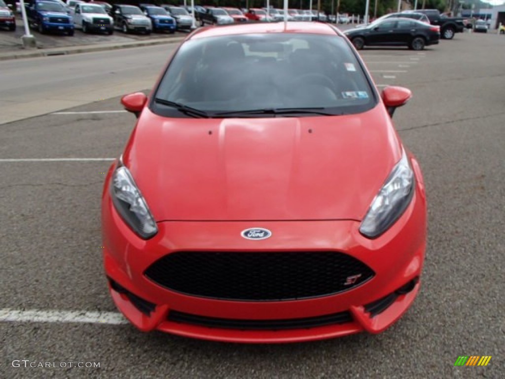 Molten Orange 2014 Ford Fiesta ST Hatchback Exterior Photo #85649429