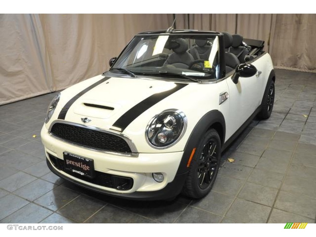 2014 Cooper S Convertible - Pepper White / Carbon Black photo #1