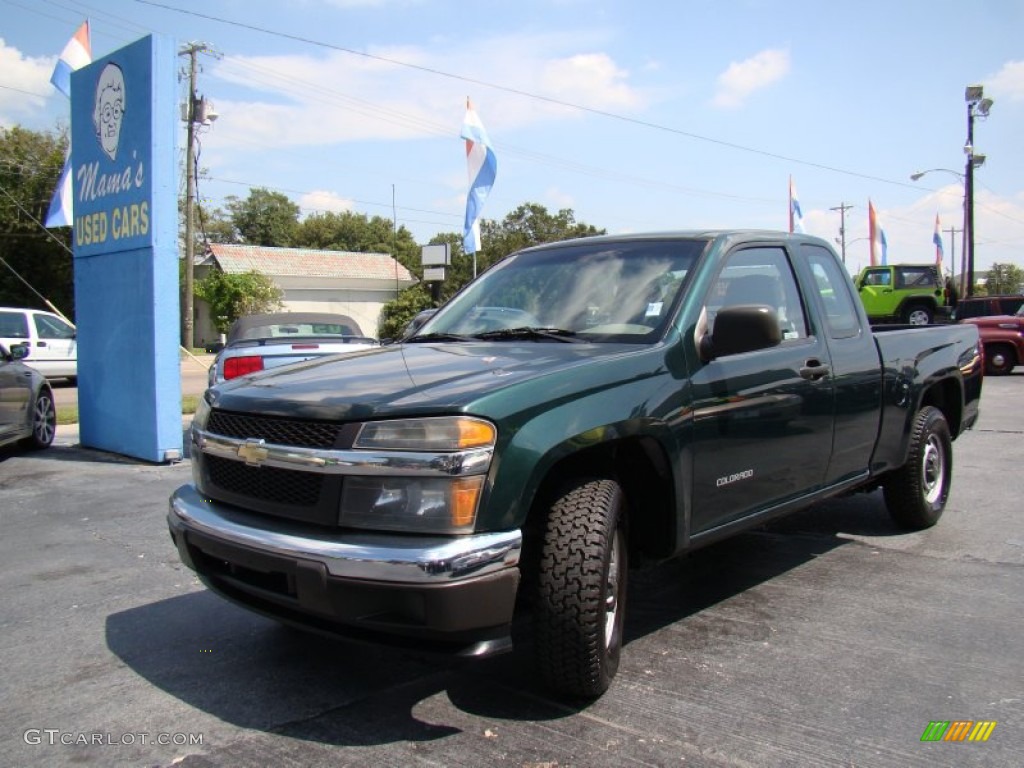 2005 Colorado LS Extended Cab - Dark Green Metallic / Sandstone photo #22