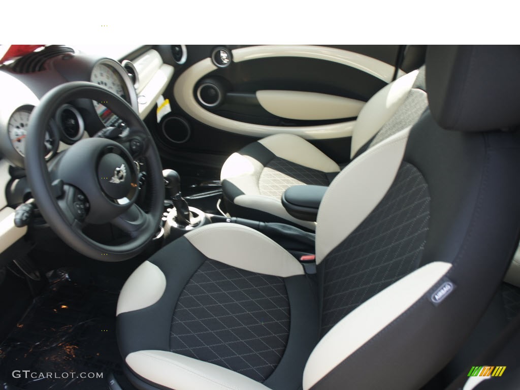 2013 Cooper S Hardtop - Pepper White / Sport Carbon Black/Polar Beige Leather Contrast photo #7