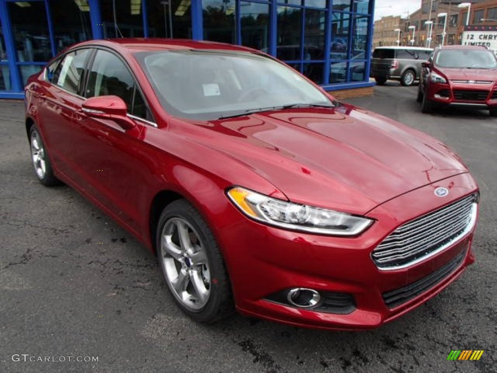 Ruby Red 2014 Ford Fusion SE EcoBoost Exterior Photo #85649882