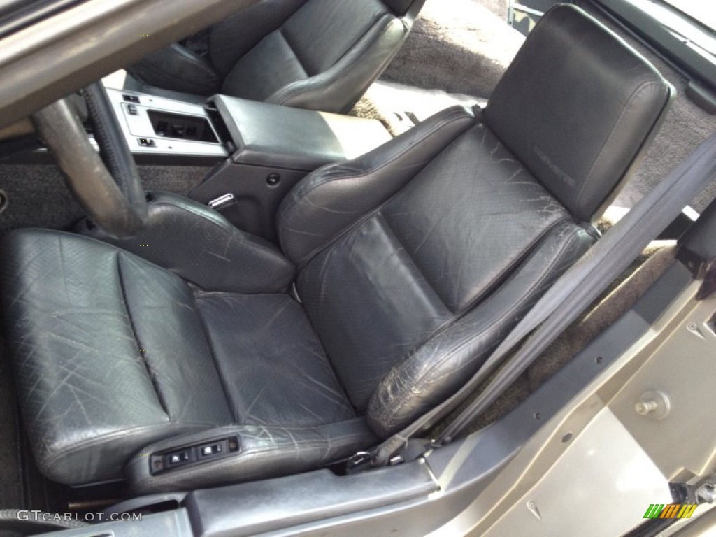 Black Interior 1987 Chevrolet Corvette Coupe Photo #85649927