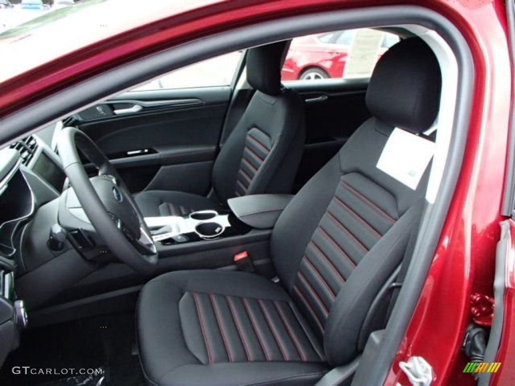 Charcoal Black Interior 2014 Ford Fusion SE EcoBoost Photo #85650074