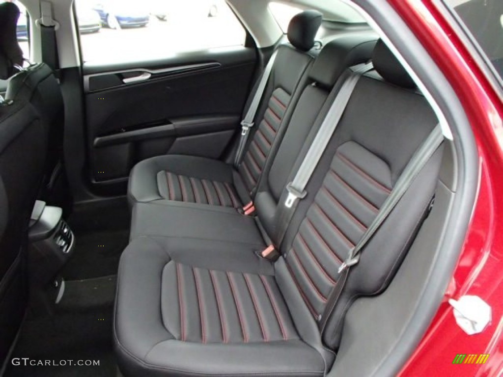 2014 Ford Fusion SE EcoBoost Rear Seat Photo #85650113